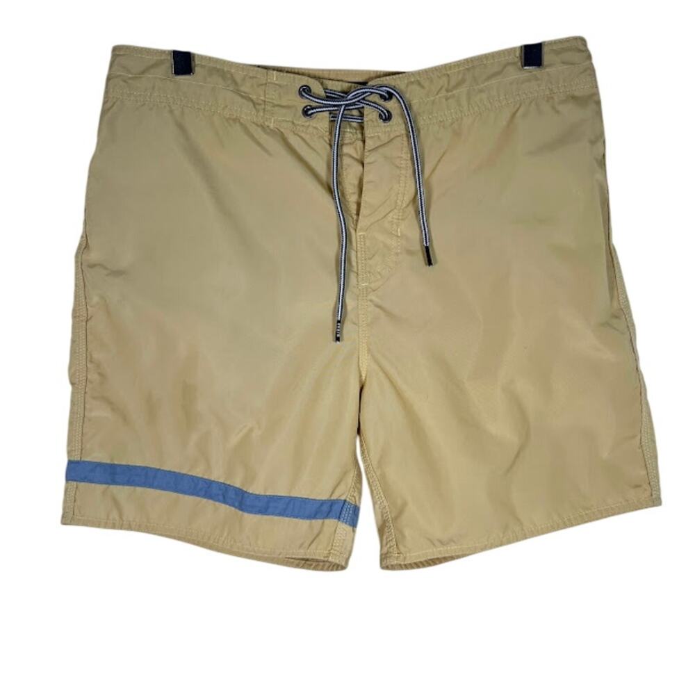 Brixton Men's Swim Trunks 32 Tan Drawstring Surf Beach Shorts